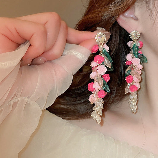Dainty Rosebud Dangles