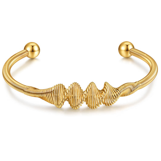 “Plot Twist” Gold Bangle