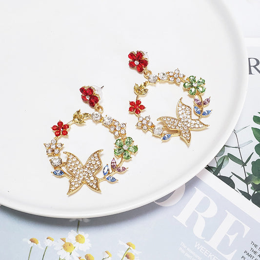 "Perfectly Divine" Butterfly and Flower Earrings