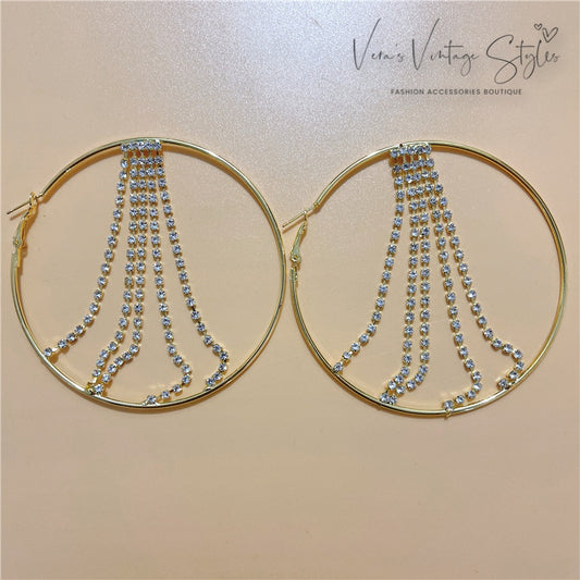 "Ladies Night Out" Sparkling Hoop Earrings