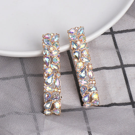 “All I Need" Iridescent Rhinestone Earrings