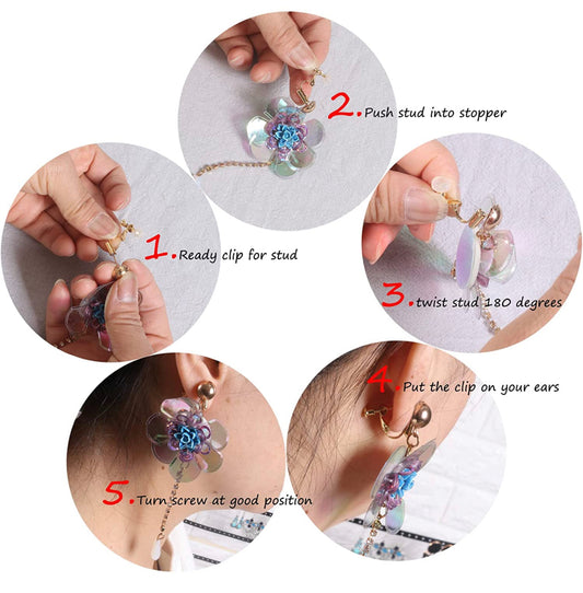 Clip on Earring converters with Silicon Earring Pads