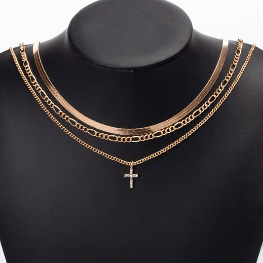 "Devoted Love" Gold Cross Necklace